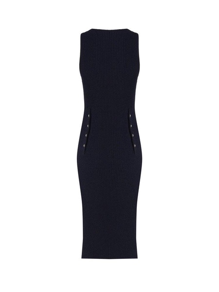 Bottega Veneta Slim Fit Ribbed Midi Dress