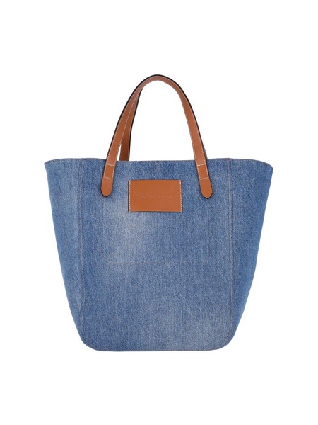 JW Anderson Belt Logo Embossed Denim Tote Bag