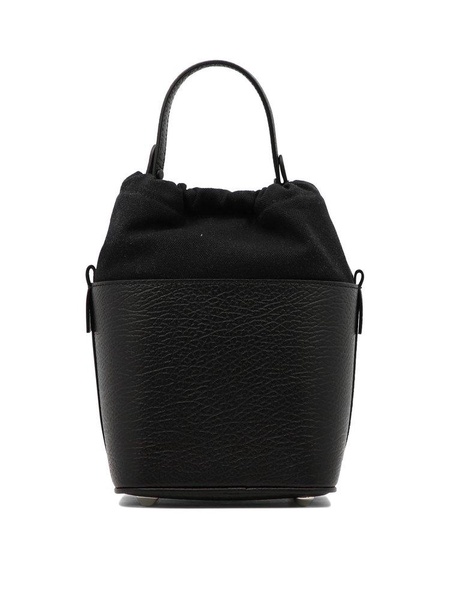 MAISON MARGIELA Jet Black 5AC Number Patch Bucket Handbag for Men