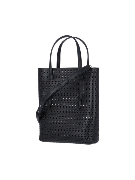 Alaïa Mina NS Perforated Top Handle Bag