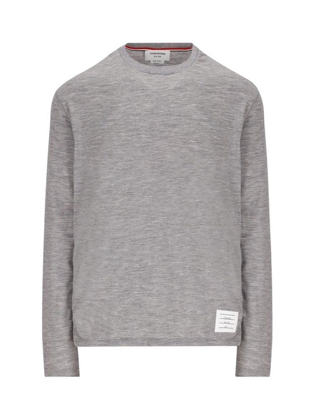 Thom Browne Logo Patch Knitted Crewneck Jumper