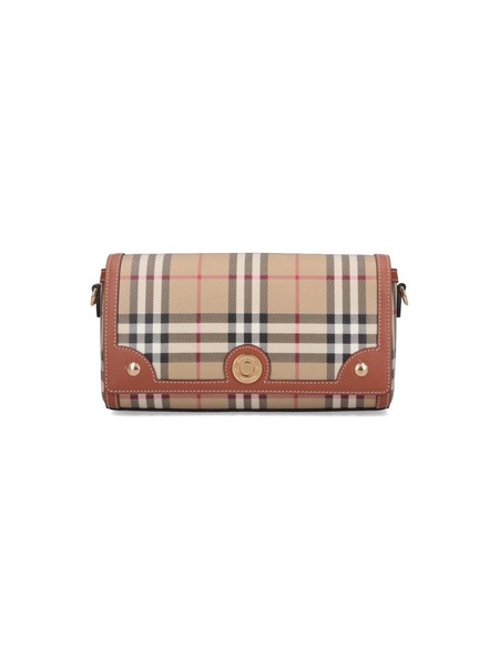 Burberry Checked Foldover-Top Shoulder Bag