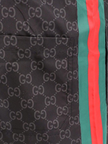 Gucci Monogrammed Drawstring Swim Trunks