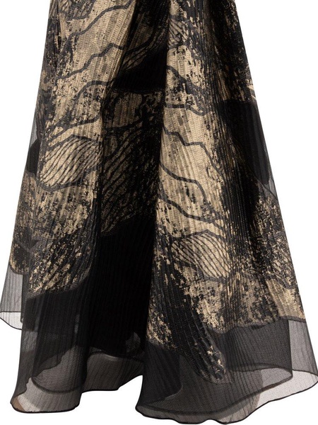 Elie Saab High-Waist Pleated Skirt