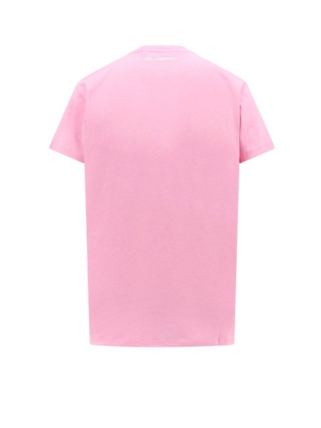 Karl Lagerfeld KL Logo Flocked Crewneck T-Shirt