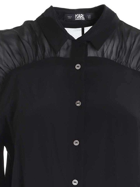 Karl Lagerfeld Gathered Buttoned Shirt