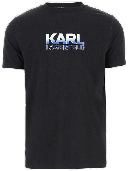 Karl Lagerfeld Logo Printed Crewneck T-Shirt