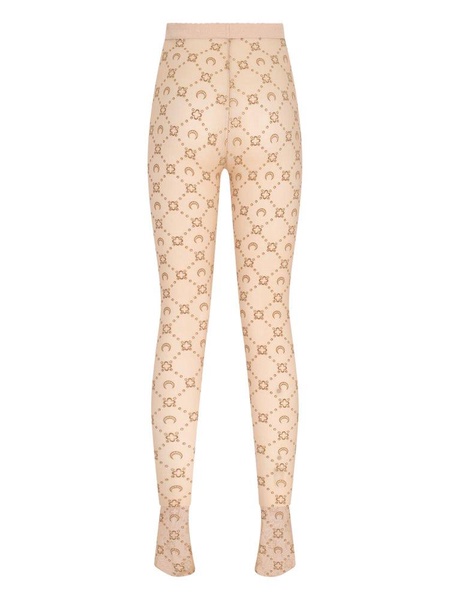 Marine Serre All-Over Moon Printed Tights