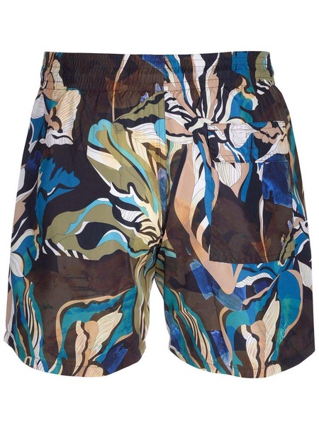 Etro Pattern-Printed Drawstring Swim Shorts