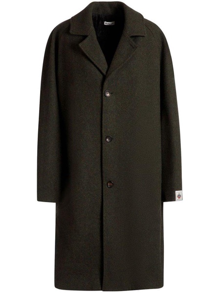 Bally Logo Patch Single-Breasted Coat