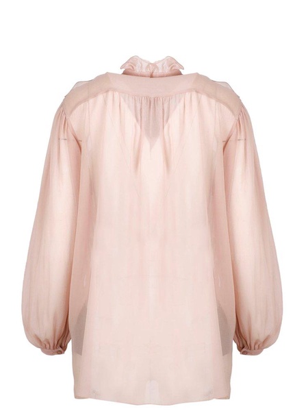 Alberta Ferretti Ruffled Trim Blouse