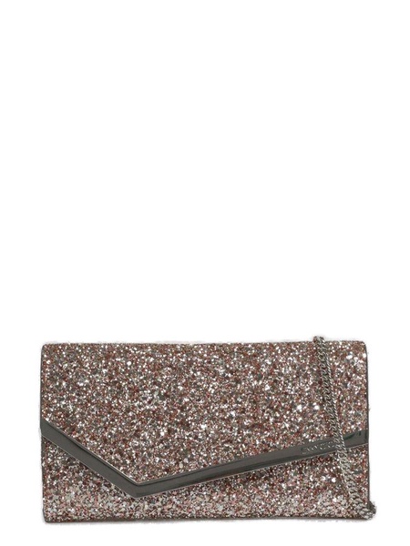 Jimmy Choo Emmie Foldover Glitter Clutch Bag