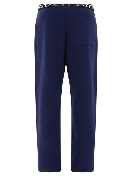 Marni Logo Waistband Straight Leg Trousers