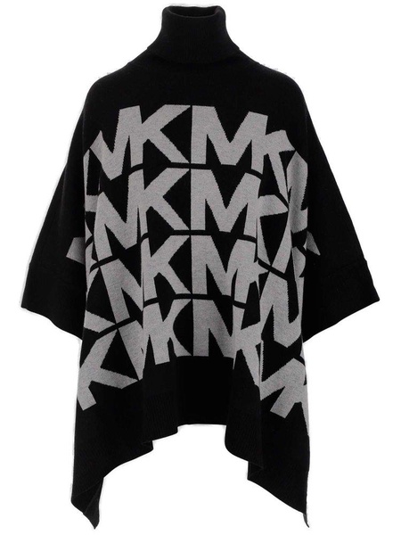 Michael Michael Kors Logo Intarsia Poncho