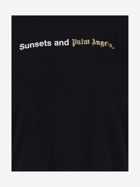 Palm Angels Logo Printed Crewneck T-Shirt