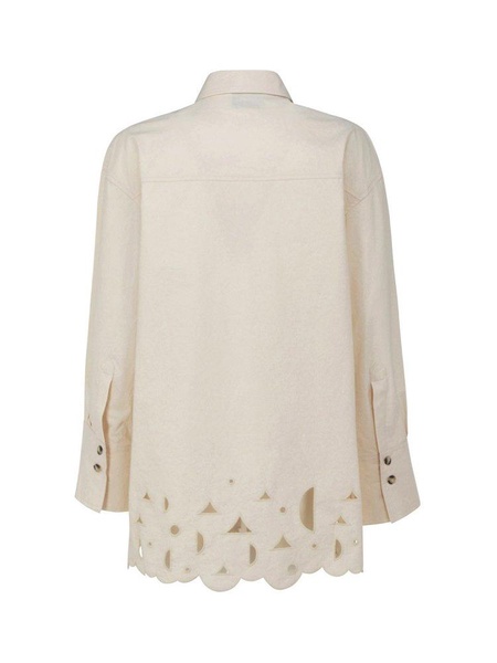 Nanushka Perforated Long-Sleeved Shirt