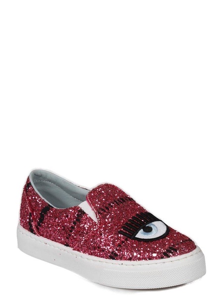 Chiara Ferragni Glitter-Detailed Slip-On Sneakers