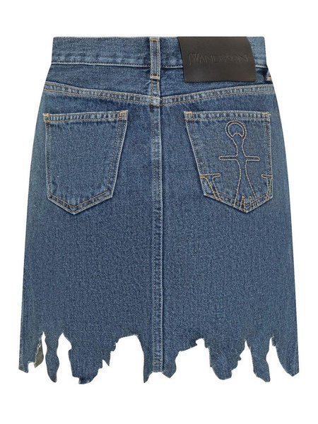 JW Anderson Lasercut Denim Mini Skirt