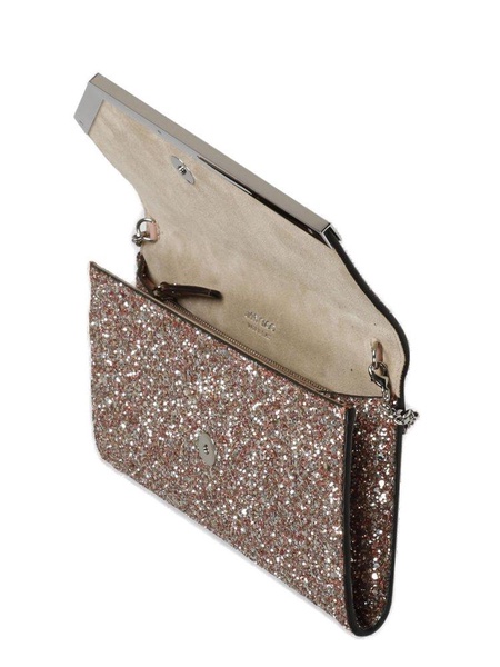 Jimmy Choo Emmie Foldover Glitter Clutch Bag