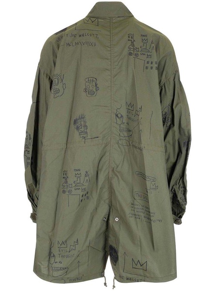 Junya Watanabe MAN Graphic Printed Drawstring Hem Parka