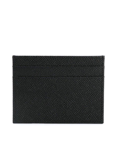 Dolce & Gabbana Leather Card Holder With Logo Plaque Women