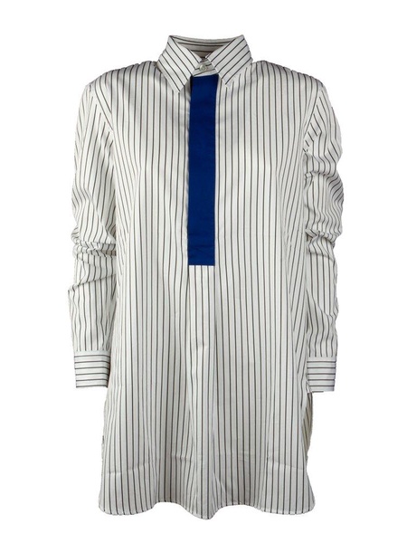 Plan C Pinstripe Panelled Shirt