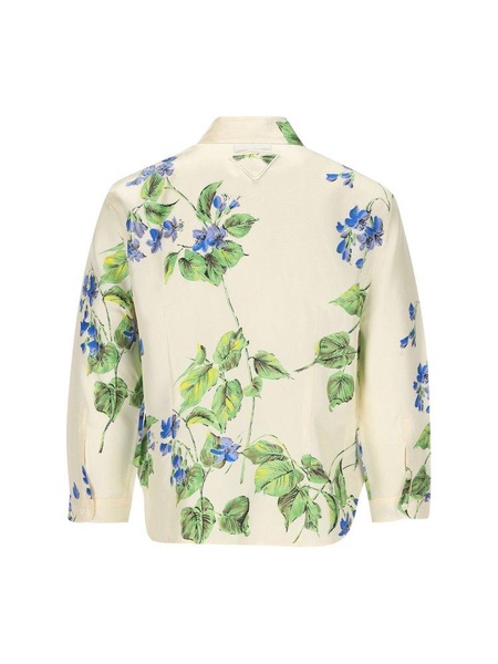 Prada Floral-Printed Button-Up Shirt