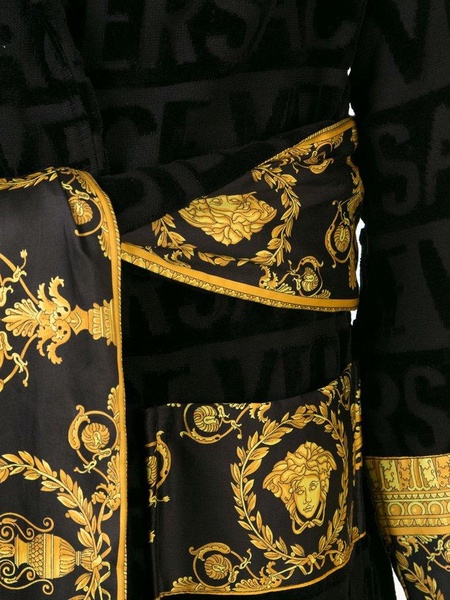 Versace Barocco Detailed Bathrobe