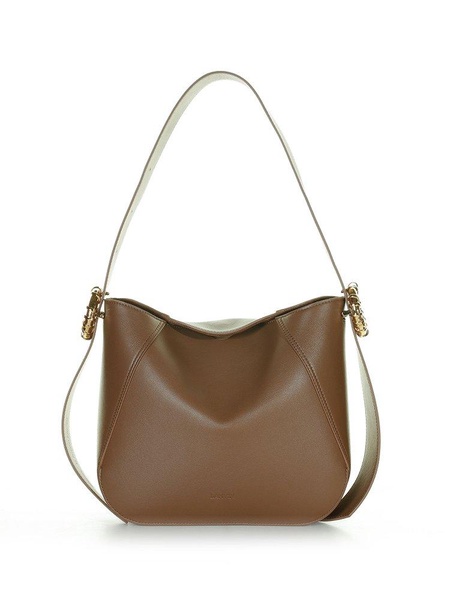 Lanvin Logo Embossed Melodie Hobo Bag