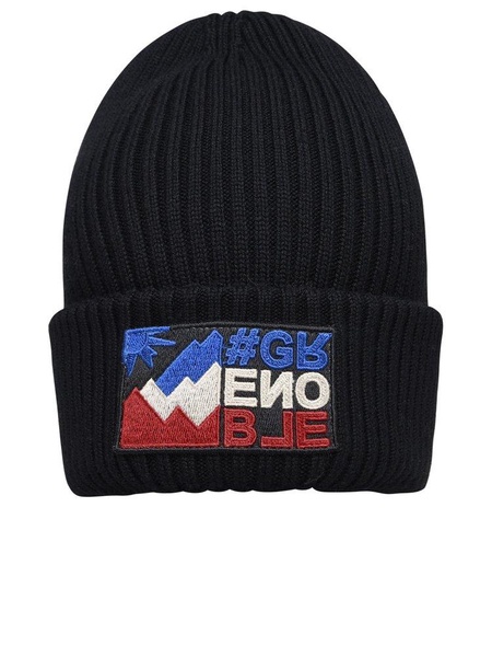 Moncler Grenoble Logo Patch Beanie