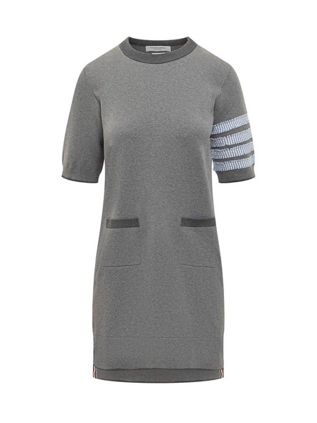 Thom Browne 4-Bar Stripe Crewneck Mini Dress