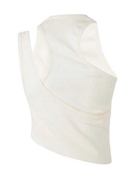 Low Classic Asymmetric Ruched Tank Top