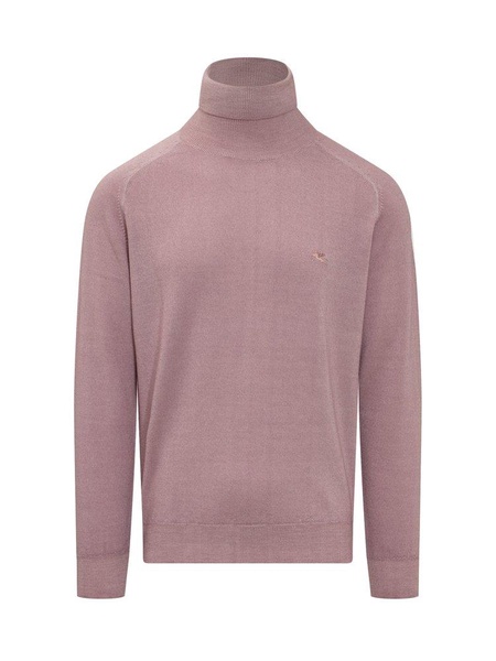 Etro Logo Embroidered Roll-Neck Knitted Jumper