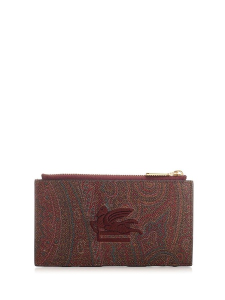 Etro Logo Embroidered Paisley Print Card Holder