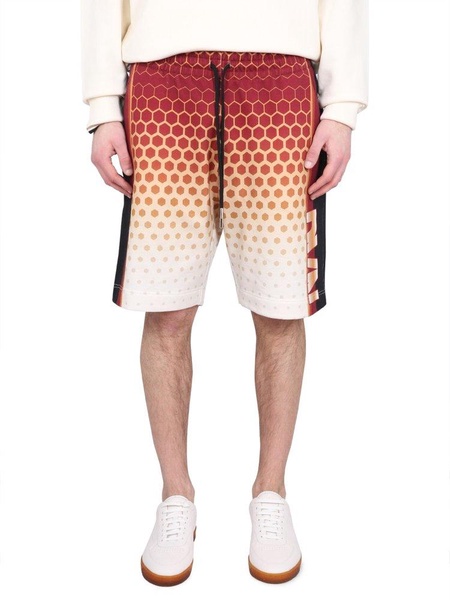 Dries Van Noten Logo Printed Drawstring Bermuda Shorts