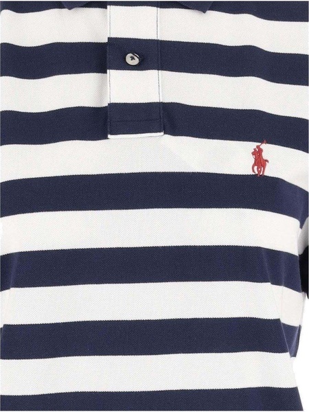 Slim Fit Horizontal Striped Polo - 001 Newport Navy White / S