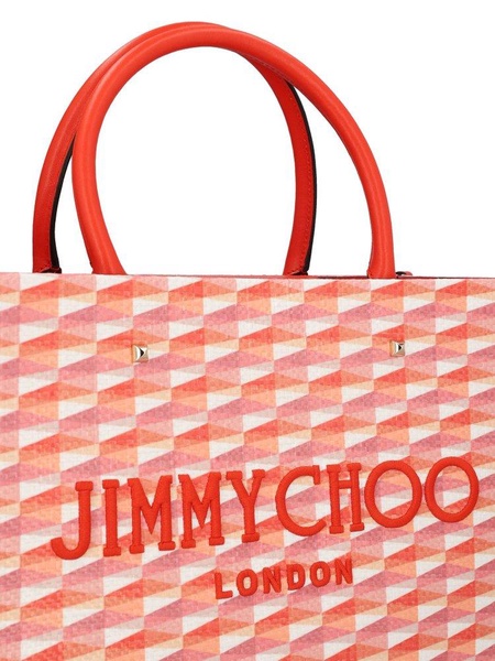 Jimmy Choo Avenue Logo Embroidered Medium Tote Bag