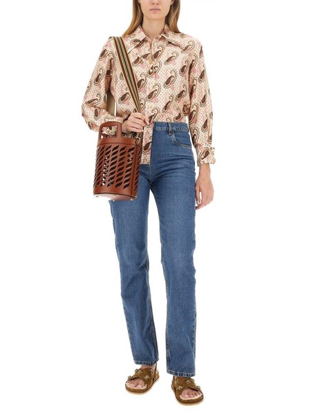 Etro Floral Embroidered Bootcut Jeans