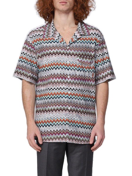 Missoni Zig-Zag Printed Short Sleeved Shirt