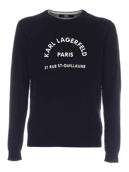 Karl Lagerfeld Logo Printed Crewneck Pullover