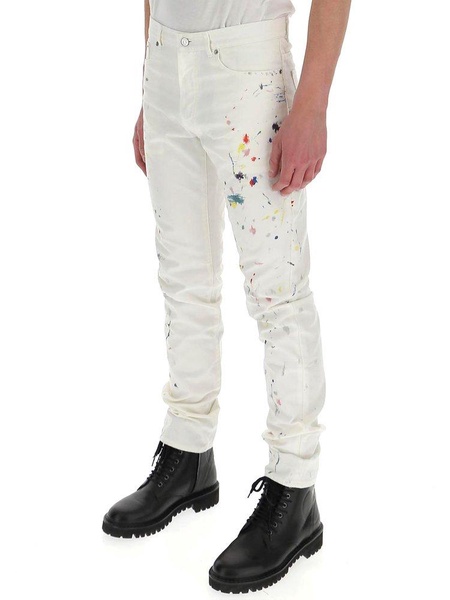 Dior Homme Paint Splatter Slim-Fit Jeans