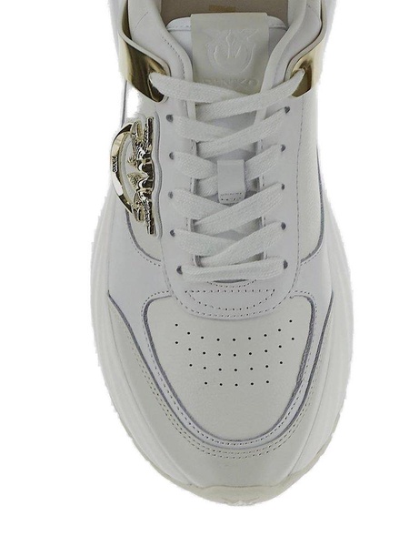 Pinko Logo Plaque Round Toe Sneakers