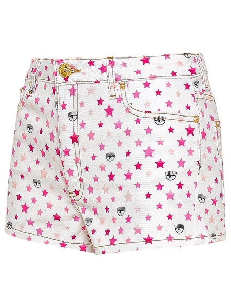 Chiara Ferragni Star Printed Logo-Patch Shorts