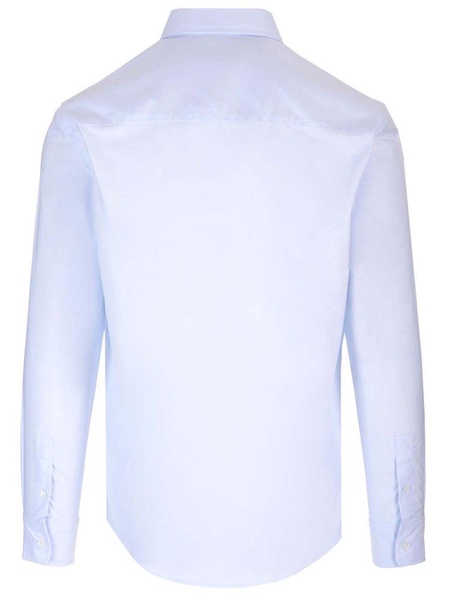 Maison Kitsuné Fox Head Embroidered Long Sleeved Shirt