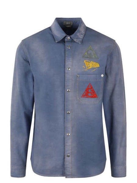 Dior Homme Buttoned Long-Sleeved Denim Shirt