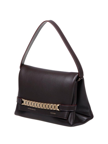 Victoria Beckham Chain-Detailed Foldover Top Shoulder Bag