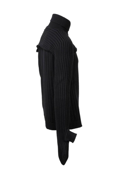 Fendi Turtleneck Rib-Knit Sweater