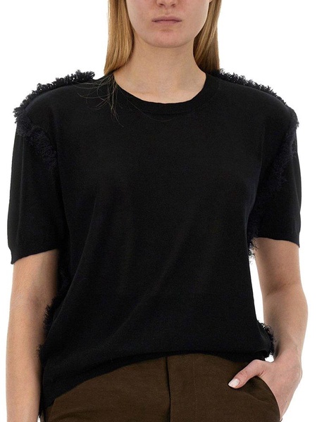 Uma Wang Fringe Detailed Crewneck Top