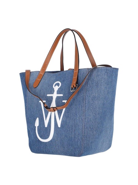 JW Anderson Belt Logo Embossed Denim Tote Bag