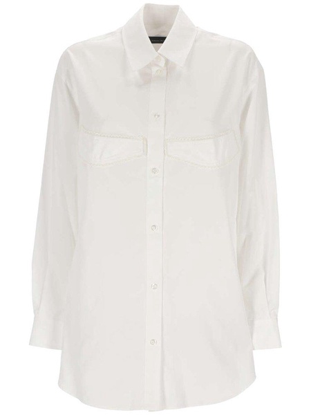 Simone Rocha Appliqué-Detailed Long-Sleeved Buttoned Shirt